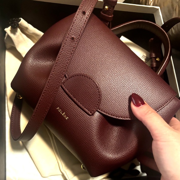 Polene Handbags - Burgundy Leather Handbag 🍒